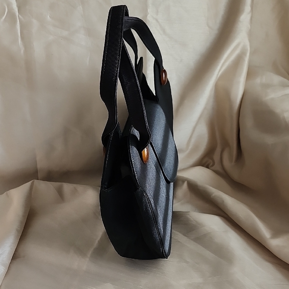 Vintage (Excellent Condition) David Lewis Kidney Shaped Black Fabric Bag, $45 - Picture 6 of 15